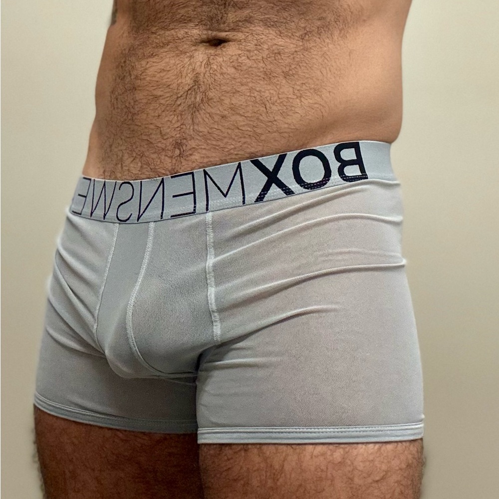 Men's Gray Boxer Briefs - Picture 2 of 3